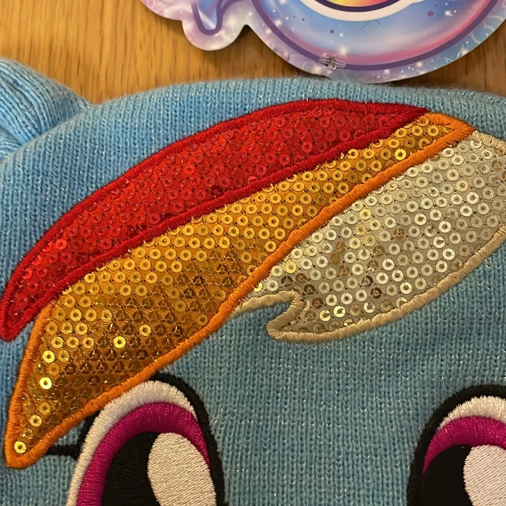 NWT My Little Pony Blue Knit Beanie Hat